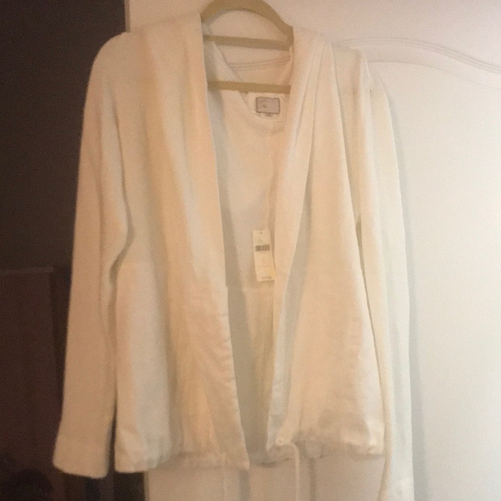 Anthropologie white jacket